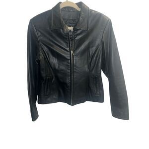 ✨Maxima Wilson’s Leather Sz Medium Jacket Thick High Quality Zip Up✨